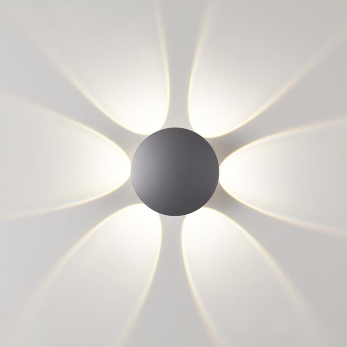 Бра NOVOTECH CALLE, темно-серый/серый, черный, LED, LED 6W, 4000K