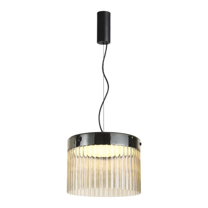 Подвесной светильник ODEON LIGHT PILLARI, черный/светл янтарный, LED, LED 24W, 4000K