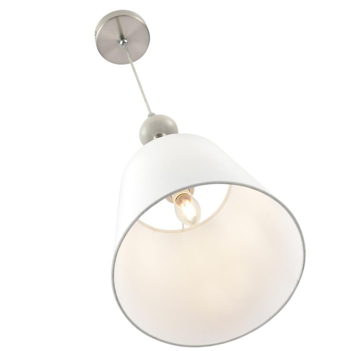 Подвесной светильник LUMION KENTUKI, никель, белый, серый/никель, E14, 40W