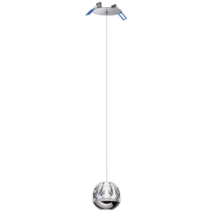 Подвесной светильник ODEON LIGHT SONO, хром/прозрачный, LED, LED 5W, 4000K