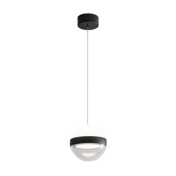 Подвесной светильник ODEON LIGHT RONI, черный/прозрачный, LED, LED 9W, 4000K
