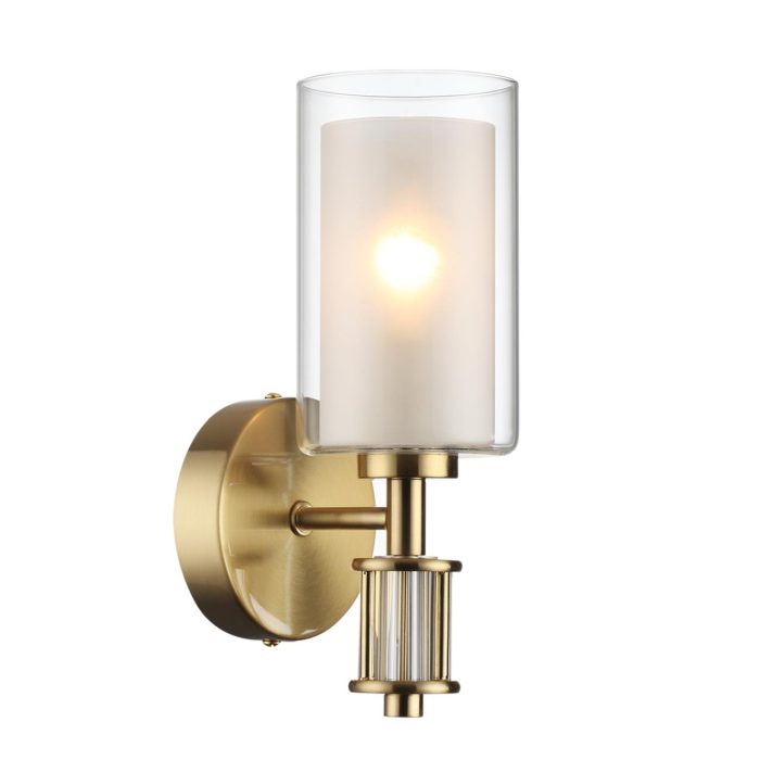 Бра ODEON LIGHT SAGA, античная бронза/прозрачный, E14, 40W