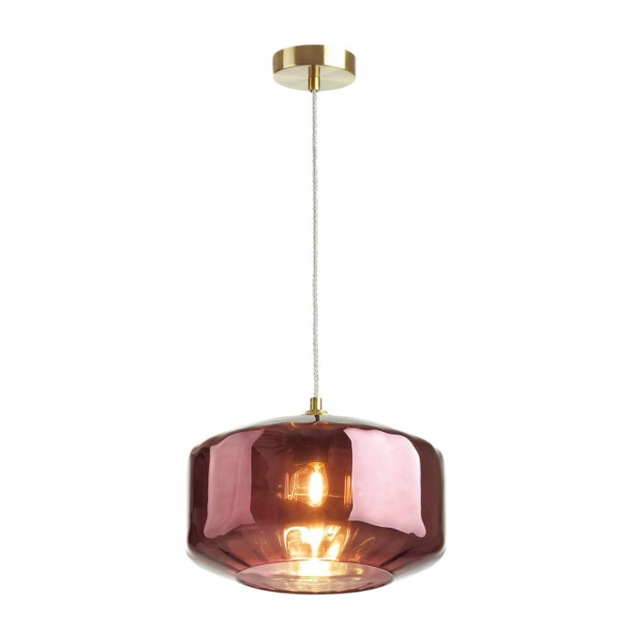 Подвесной светильник ODEON LIGHT BINGA, бордовый/бронзовый, E27, 60W