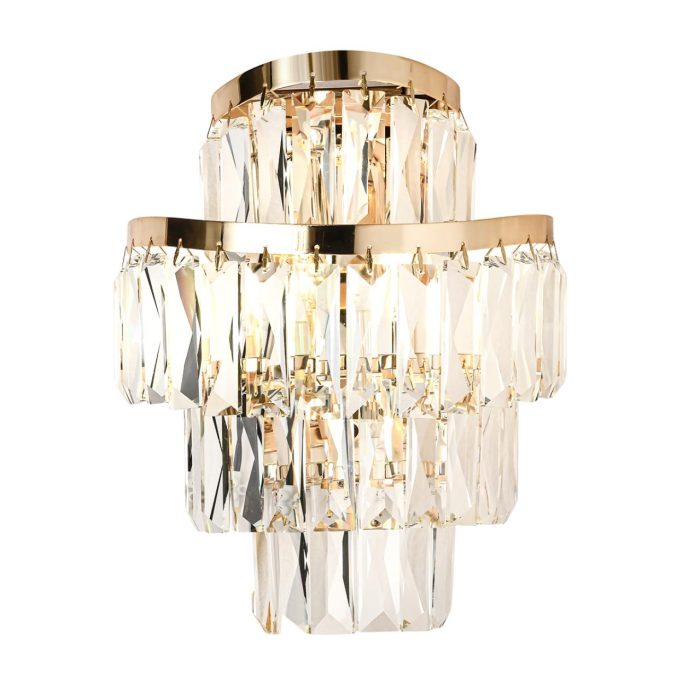 Бра ODEON LIGHT WAYTA, золото/прозрачный, E14, 80W