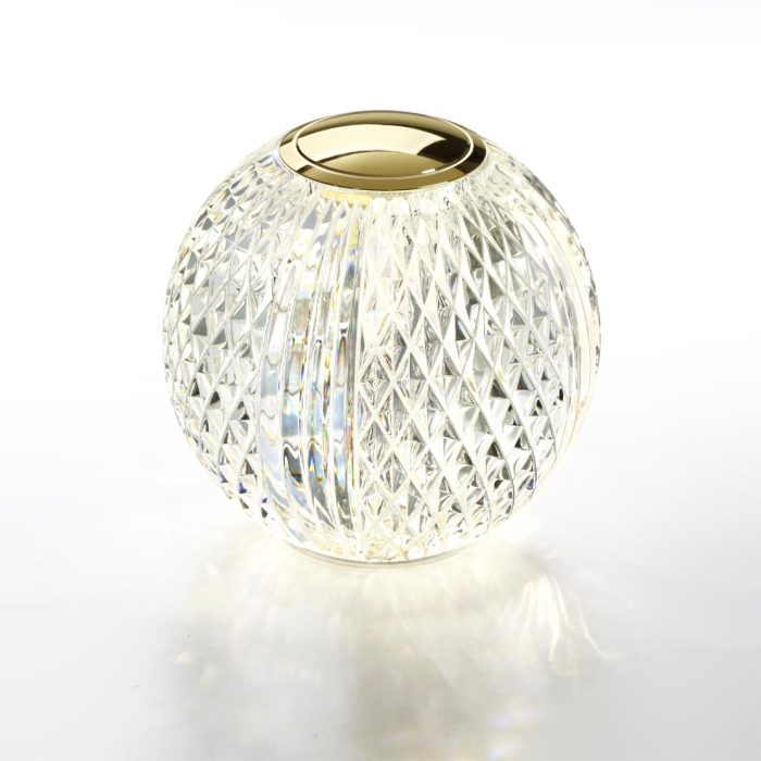 Настольная лампа ODEON LIGHT CRYSTAL, золотой/прозрачный, LED, LED 2W, 4000K