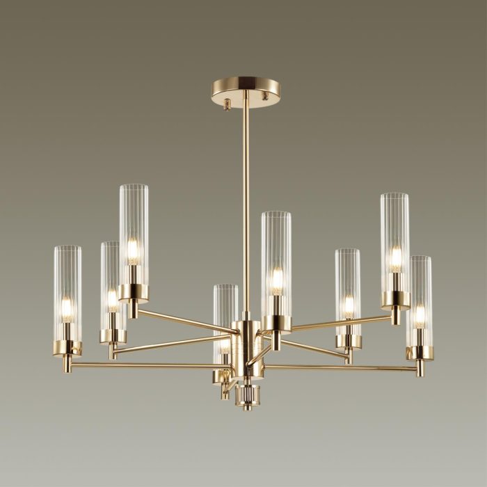 Потолочный светильник LUMION KAMILLA, золотой/прозрачный, E14, 320W
