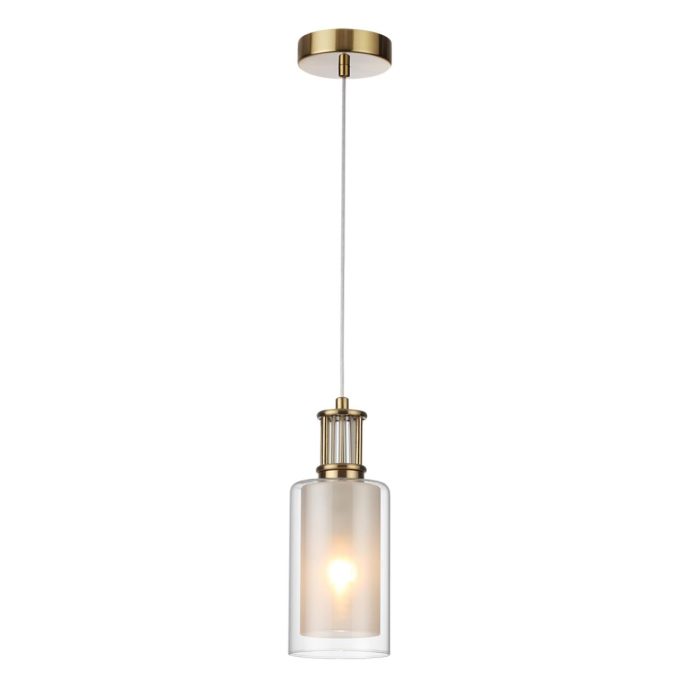 Подвесной светильник ODEON LIGHT SAGA, античная бронза/прозрачный, E14, 40W