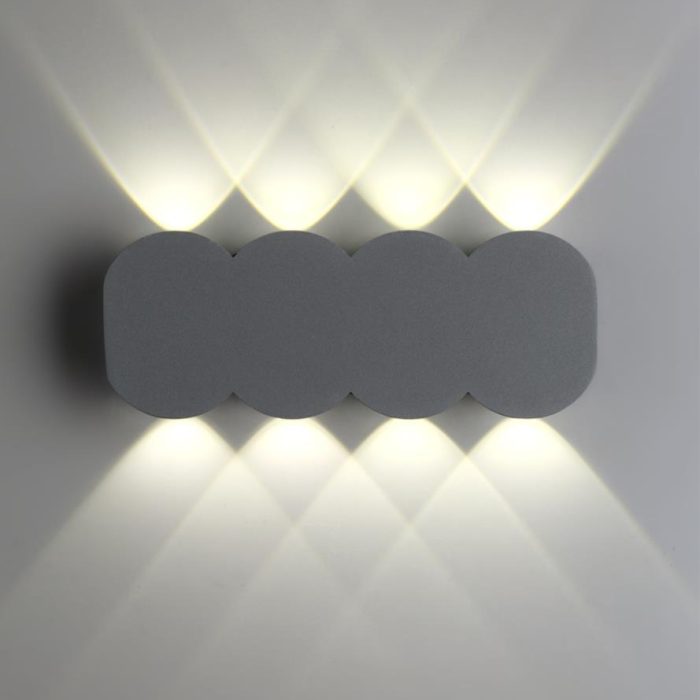 Бра NOVOTECH CALLE, темно-серый/серый, черный, LED, LED 8W, 4000K