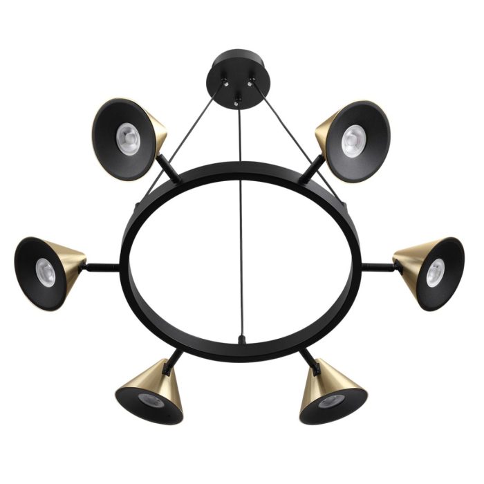 Подвесной светильник LUMION LAMINA, черный, золото/черный, золотой, GU10 LED, LED 42W