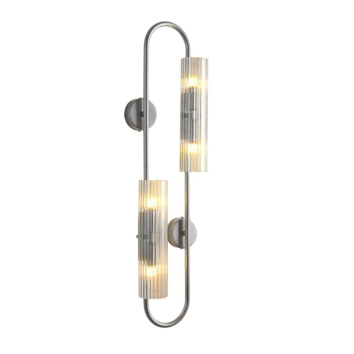 Бра LUMION TORONTO, серебро, прозрачный/серебристый, G9, 80W