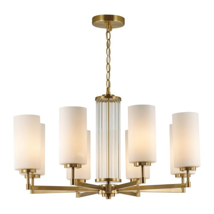 Люстра ODEON LIGHT KASALI, матовый золотой/белый, E27, 320W