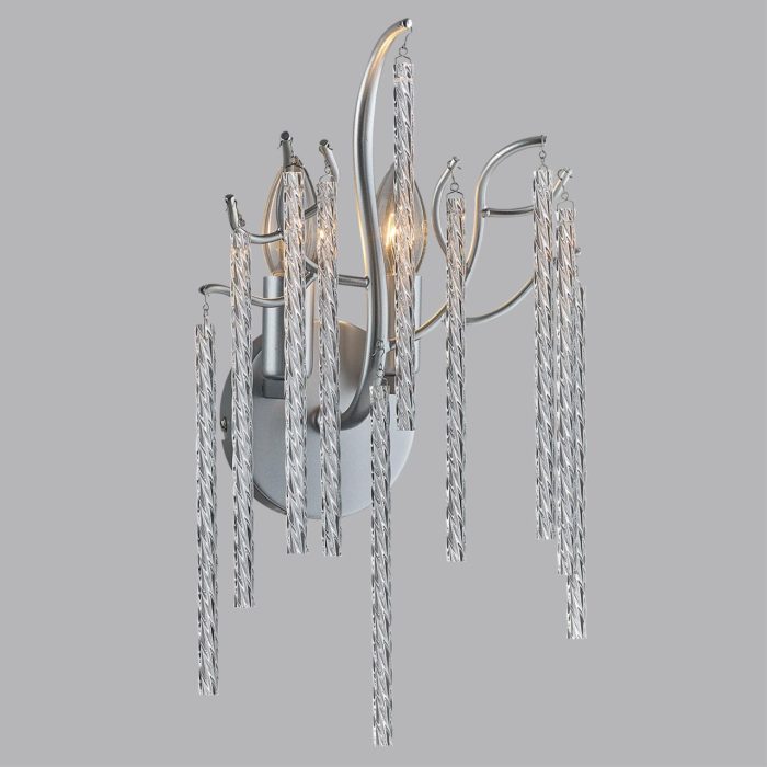 Бра LUMION MISS, серебристый/прозрачный, E14, 80W