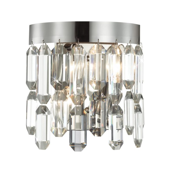 Бра ODEON LIGHT DAKISA, хром/хрусталь, E14, 80W