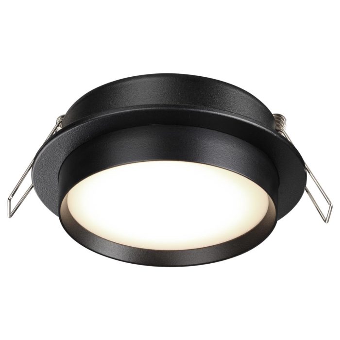 Встраиваемый светильник NOVOTECH LIRIO, черный, GX53, 12W