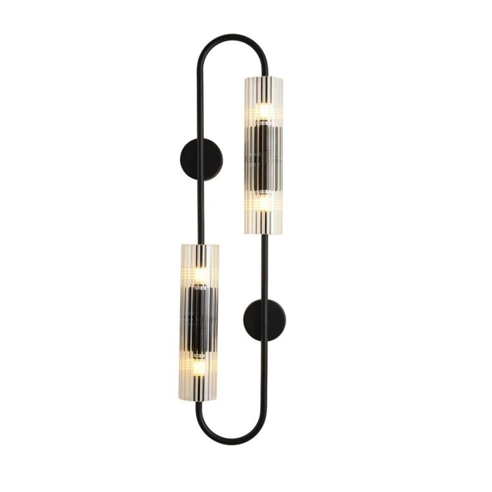 Бра LUMION TORONTO, черный, прозрачный/черный, G9, 80W