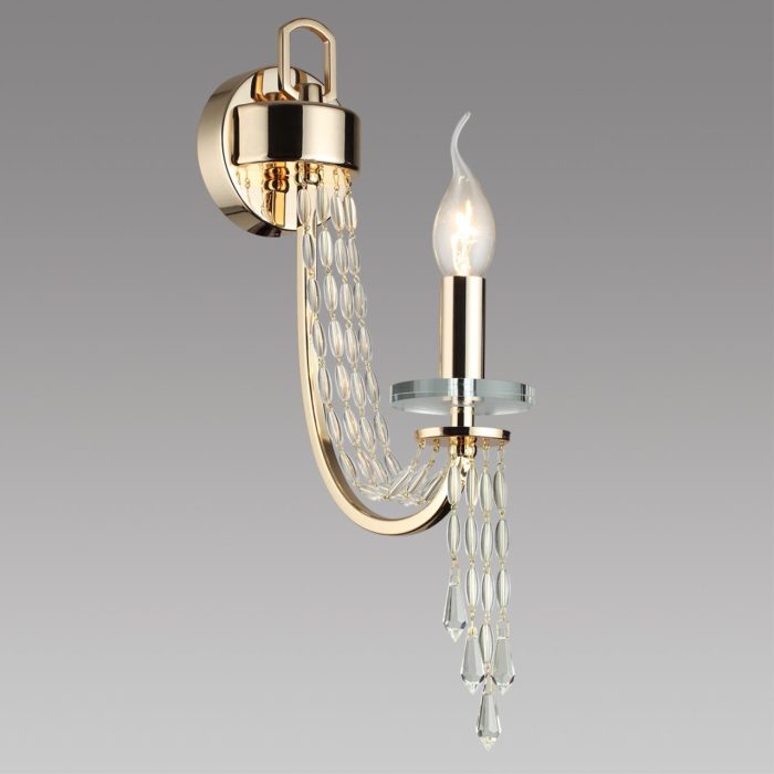 Бра ODEON LIGHT CAPEL, золото/прозрачный, E14, 40W
