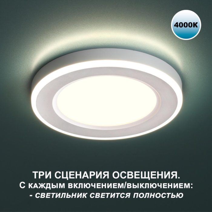 Встраиваемый светильник NOVOTECH SPAN, белый, LED, LED 16W, 4000K