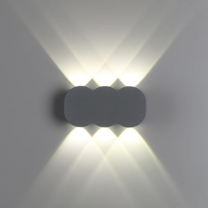 Бра NOVOTECH CALLE, темно-серый/серый, черный, LED, LED 6W, 4000K