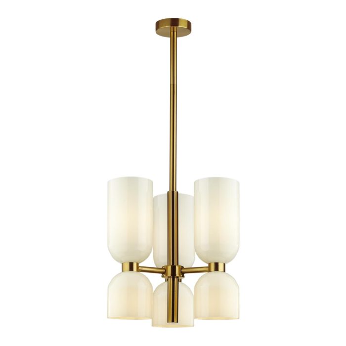 Люстра ODEON LIGHT ORINOCO, бронзовый/белый, E14, 360W