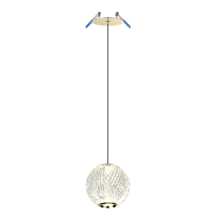 Подвесной светильник ODEON LIGHT CRYSTAL, золотой/прозрачный, LED, LED 5W, 4000K