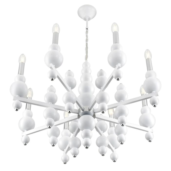 Люстра LUMION NANA, белый, хром, E14, 320W
