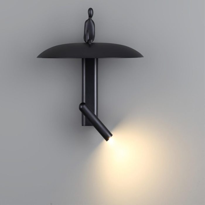 Бра ODEON LIGHT SHADOW, черный, LED, LED 7W, 3000K