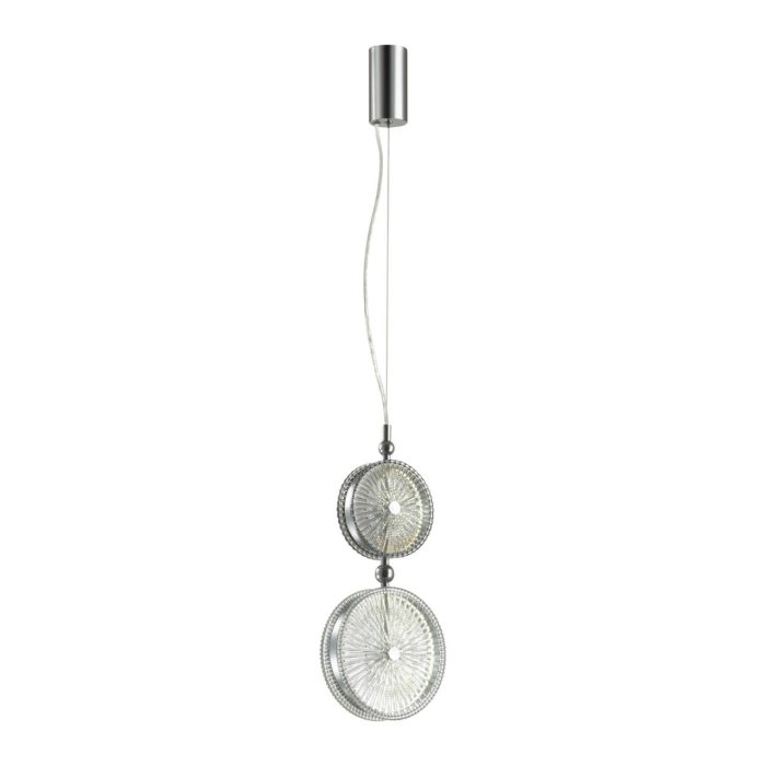 Подвесной светильник ODEON LIGHT EXCLUSIVE CARAMELLA, хром/серый, LED, LED 13W, 4000K
