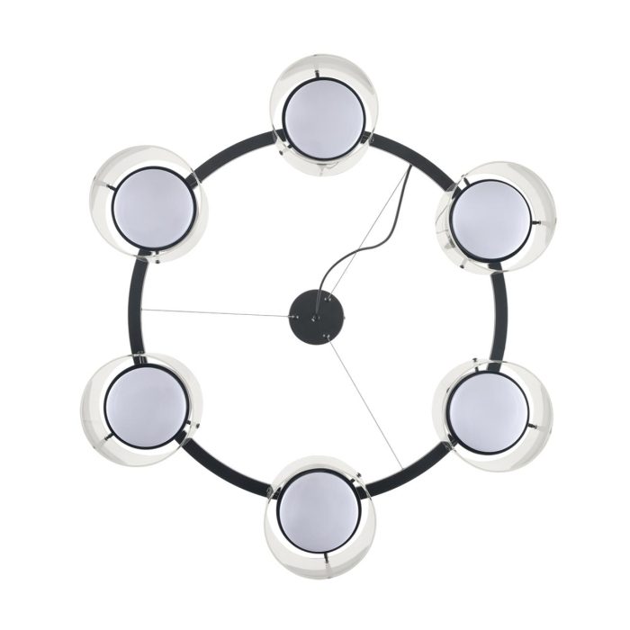 Подвесной светильник LUMION NATALINA, черный, прозрачный/черный, GX70 LED, LED 60W
