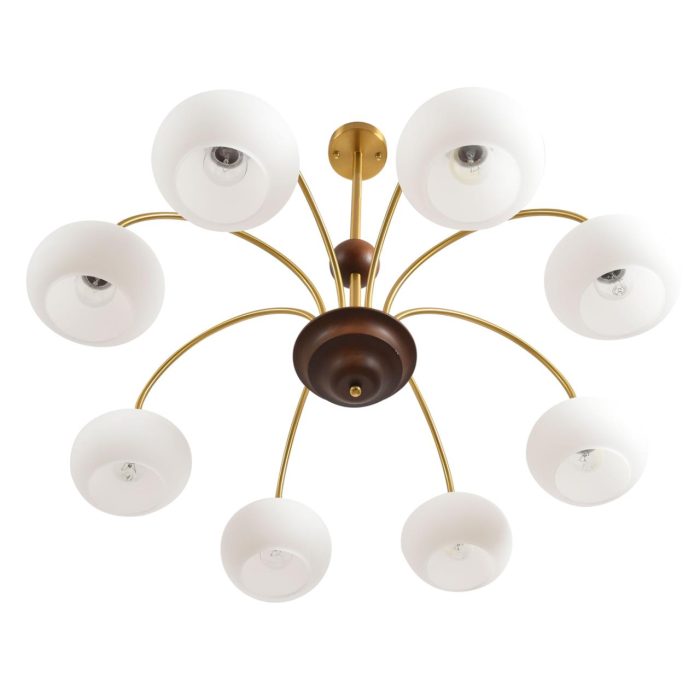 Потолочный светильник LUMION LARINA, латунь, белый, коричневый/латунь, E27, 480W