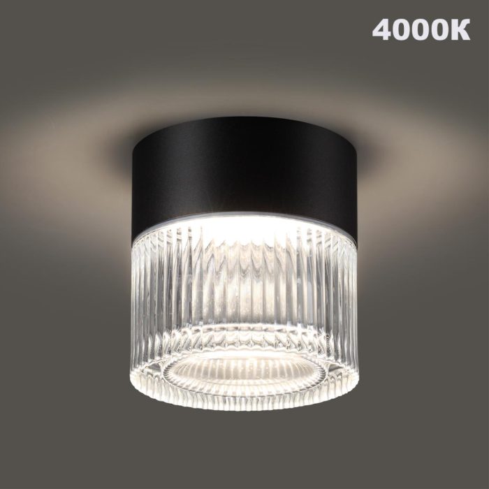 Потолочный светильник NOVOTECH ESTIMA, черный/прозрачный, LED, LED 12W, 2700K