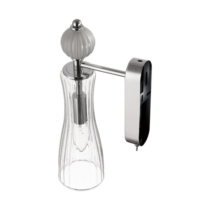 Бра LUMION EMILY, хром, серый, прозрачный/хром, серый, E14, 40W