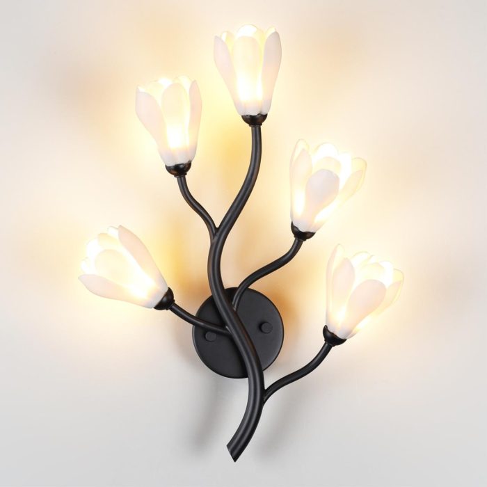 Бра ODEON LIGHT GARDI, черный мат/белый, G4 LED, LED 25W