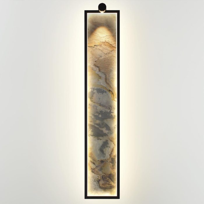 Бра ODEON LIGHT STOFLAKE, матовый черный/серо-бежевый, LED, LED 35W, 3000K