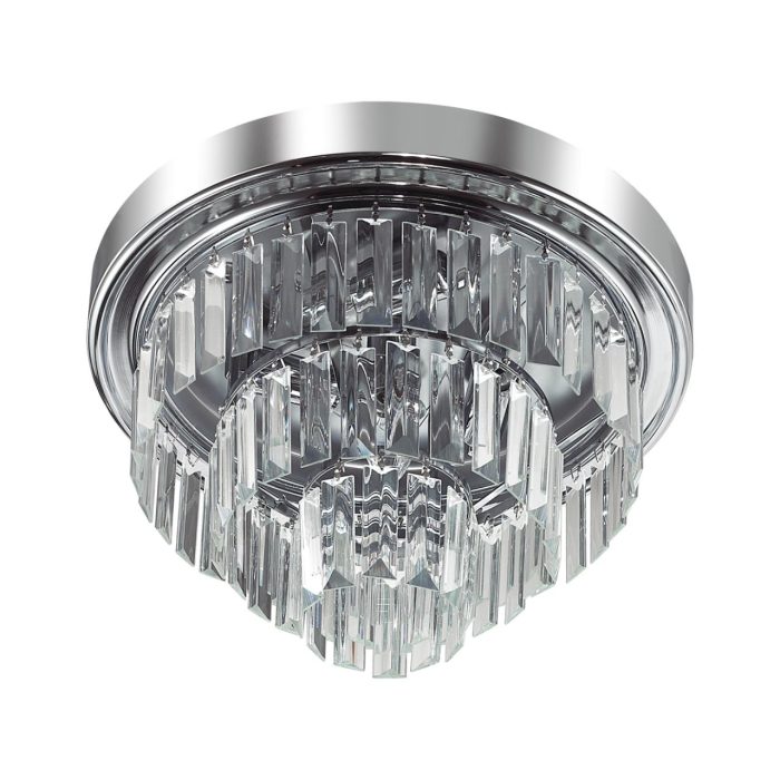 Потолочный светильник LUMION ZAHA, хром, прозрачный/хром, E14, 160W