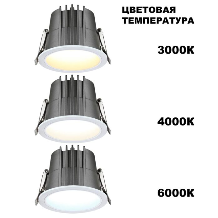 Встраиваемый светильник NOVOTECH LANG, белый, LED, LED 10W, 3000K