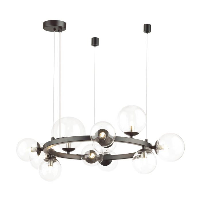 Люстра ODEON LIGHT TOVI, черный/прозрачный, G9, 440W