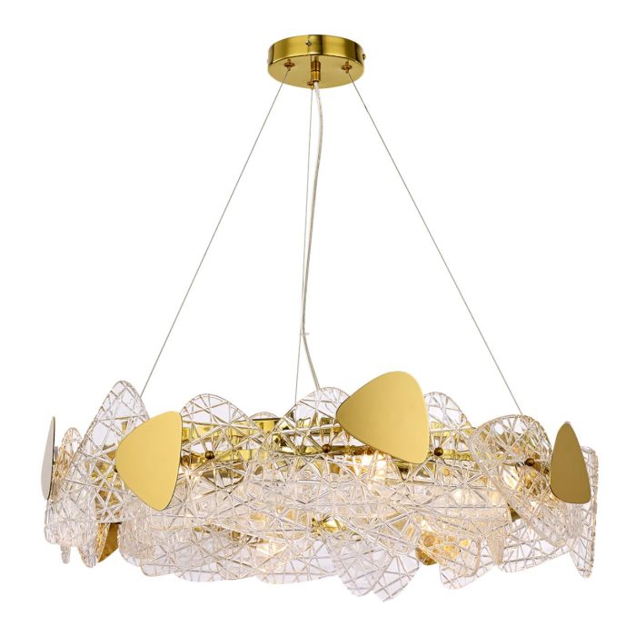 Подвесной светильник LUMION QUEENY, золотой, прозрачный/золотой, E14, 320W
