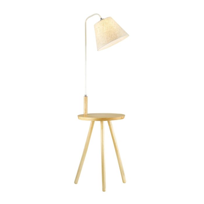 Торшер ODEON LIGHT KALDA, светлое дерево/рогожка, E27, 60W