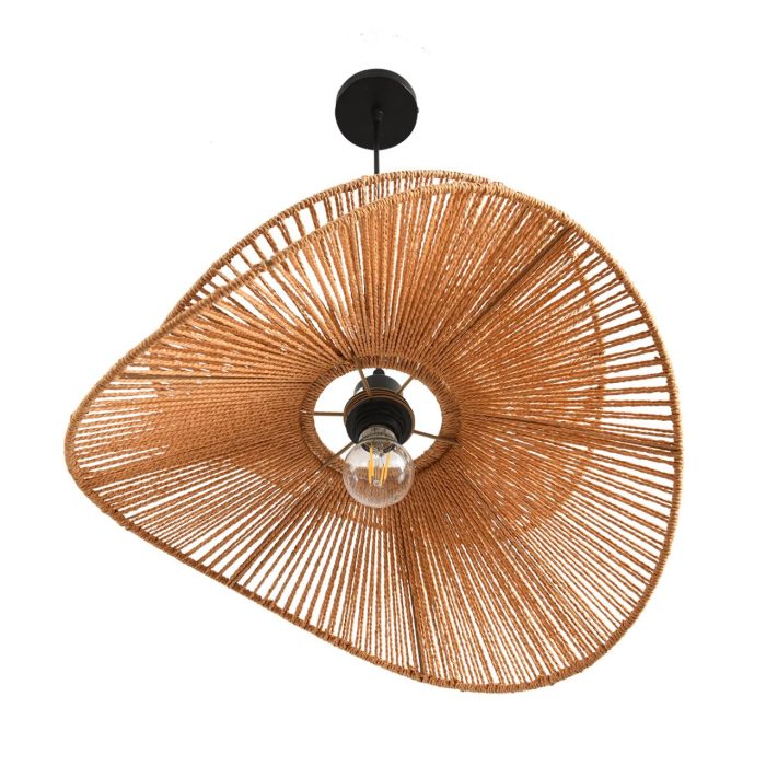 Подвесной светильник LUMION ROPE, черный, бежевый/черный, E27, 40W