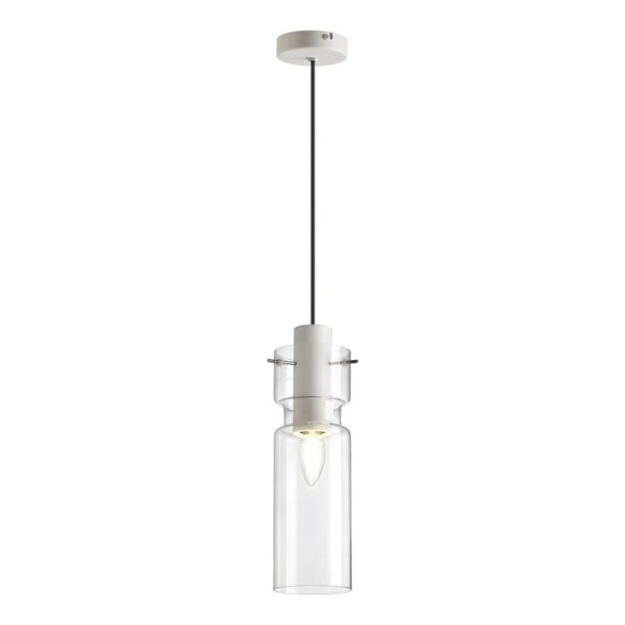 Подвесной светильник ODEON LIGHT SCROW, белый/прозрачный, E27, 40W
