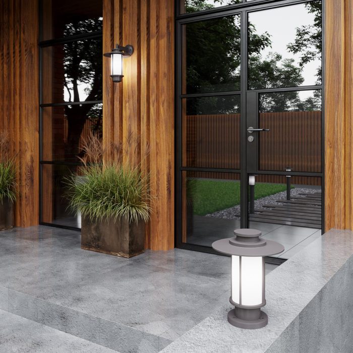 Уличный светильник ODEON LIGHT MITO, белый/коричневый, E27, 18W