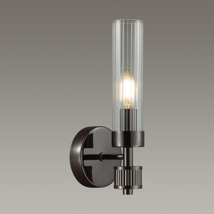 Бра LUMION KAMILLA, черный хром/черный, E14, 40W