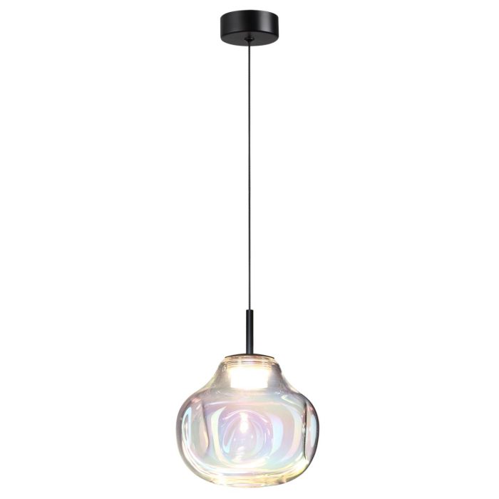 Подвесной светильник ODEON LIGHT VASO, черный/бензиновый, LED, LED 4W, 4000K