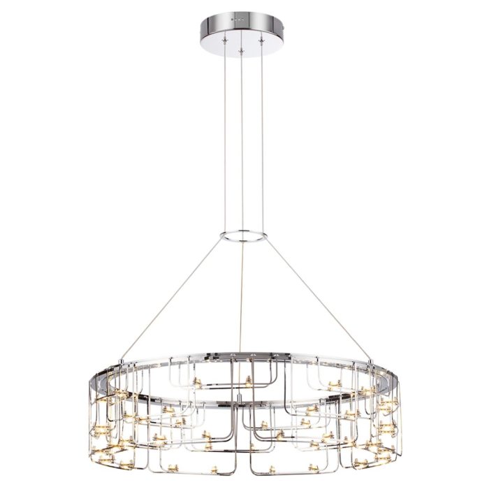 Подвесной светильник ODEON LIGHT ZAHA, хром, LED, LED 44W, 3000K