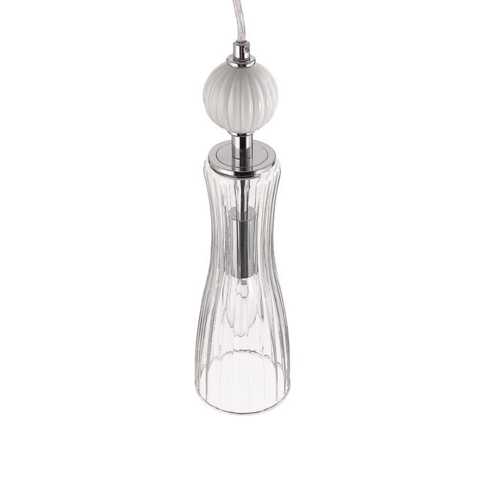 Подвесной светильник LUMION EMILY, хром, белый, прозрачный/хром, белый, E14, 40W