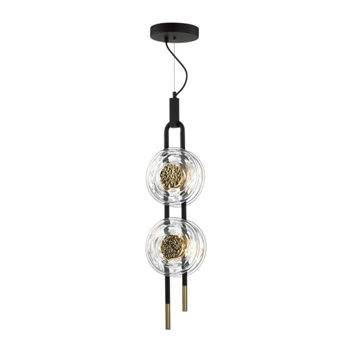 Подвесной светильник ODEON LIGHT EXCLUSIVE MAGNET, черный/золотой, LED, LED 23W, 3000K