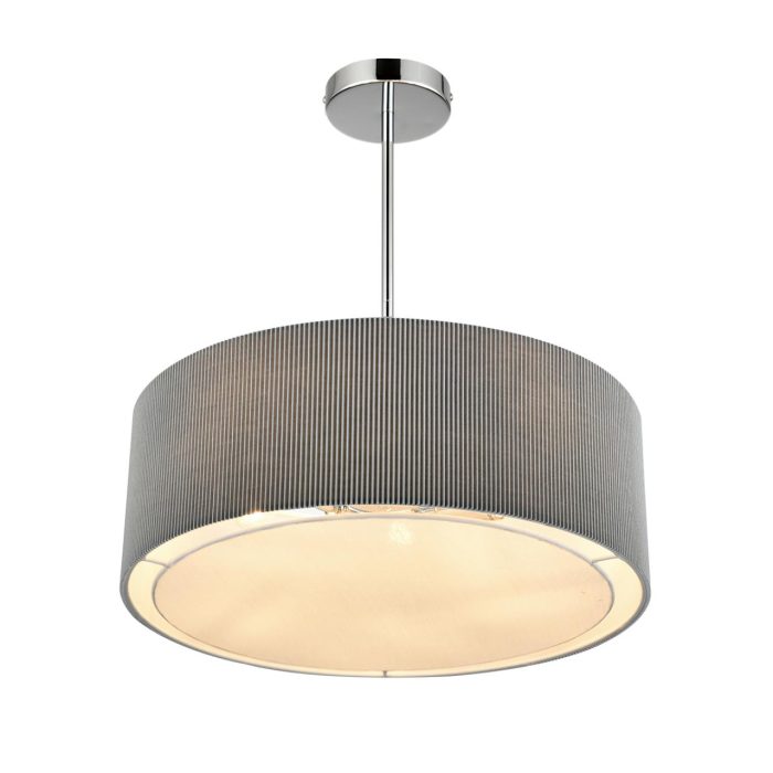 Подвесной светильник LUMION ZIGRISA, хром, серый/хром, E14, 200W