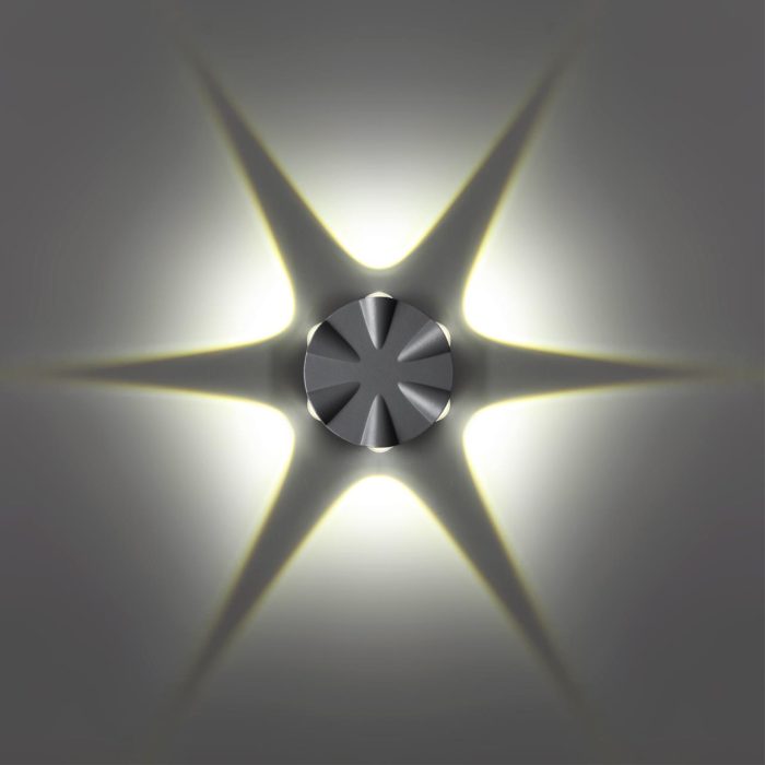 Уличный светильник NOVOTECH CALLE, темно-серый/серый, черный, LED, LED 6W, 4000K