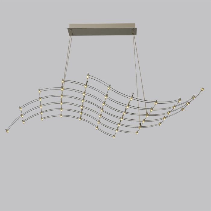 Подвесной светильник ODEON LIGHT WELKIN, нержавеющая сталь/хром, LED, LED 45W, 3000K