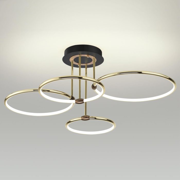 Потолочный светильник LUMION URSULA, золотой, коричневый/золотой, LED, LED 96W, 3000K